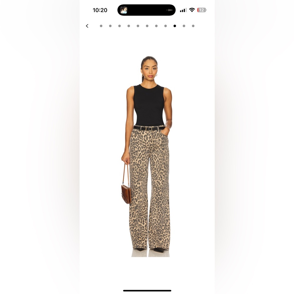 Good American Animal Print Wide-Leg Pants